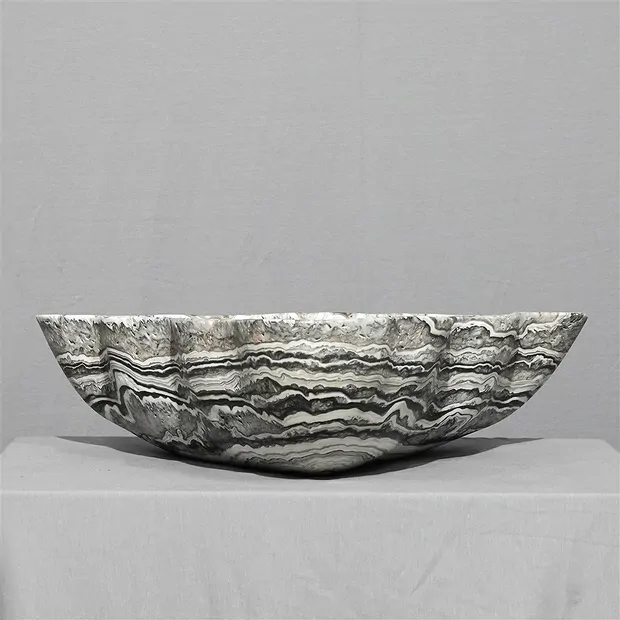 Bowl Onyx marble 55 x 51 x 15cm Unique 016 | wholesaler gems & healing stones