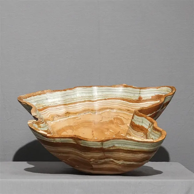 Bowl Onyx Marble 51 x 48 x 18cm Unique 035 | wholesaler gems & healing stones