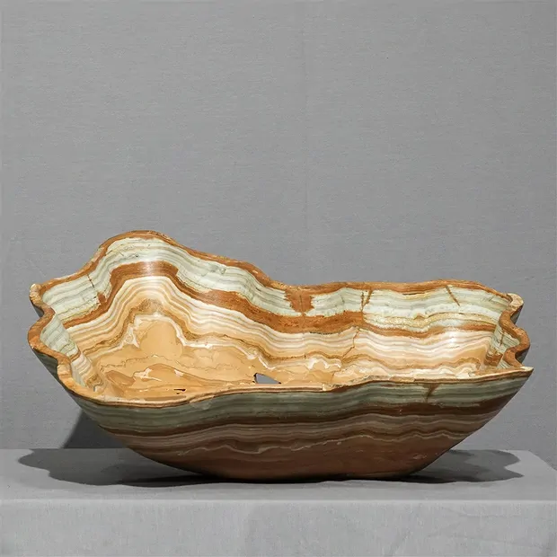 Bowl Onyx Marble 51 x 48 x 18cm Unique 035 | wholesaler gems & healing stones