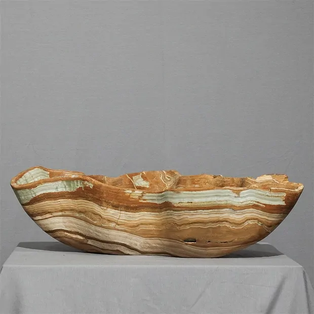 Schale Onyx-Marmor 64 x 40 x 18cm Unikat 036 | Marco Schreier