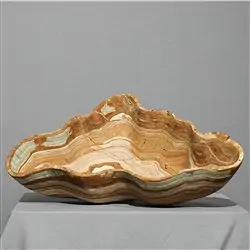 2802275036 Schale  Onyx-Marmor 64 x 40 x 18cm Unikat 036  | Marco Schreier