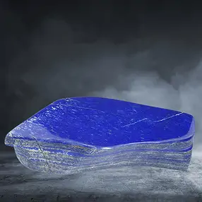 One side polished piece Lapis Lazuli, 21 x 10.5 cm, unique 007 | Marco Schreier