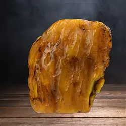 2804036016 One side polished piece Amber (natural), 12,0cm unique 016 | Marco Schreier
