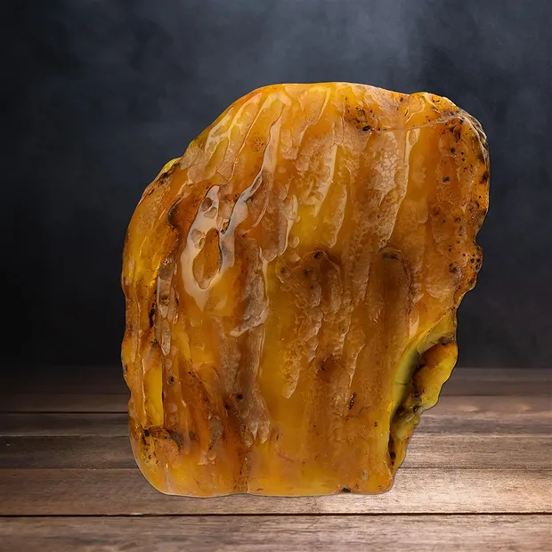 Pièces polies d'Ambre (naturel), 12,0cm Pièces uniques 016 | Marco Schreier