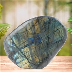 2804103018 Pièces polies d'un côté en labradorite, 17 x 13cm, Pièces uniques 018 | Marco Schreier