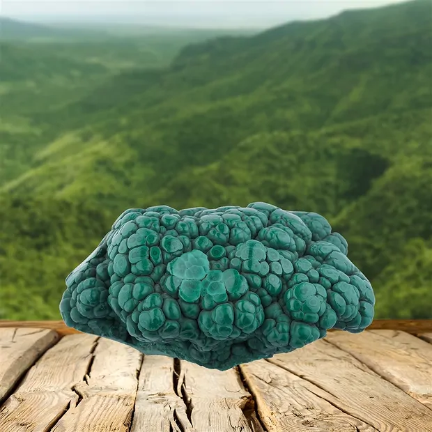 Malaquita de forma libre, 13 x 8 cm, única 007 | Marco Schreier