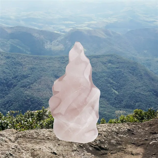 Freeform Rosenquarz Unikat 010, 18cm | Schreier Edelsteine, Heilsteine & Schmuck