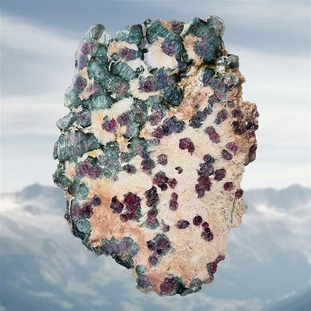 Platte Wassermelonen-Turmalin Unikat 001 | GH Edelsteine, Heilsteine & Schmuck