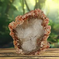 2804187017 Madera petrificada lijada, 25 x 23cm, pieza única 017 | Marco Schreier