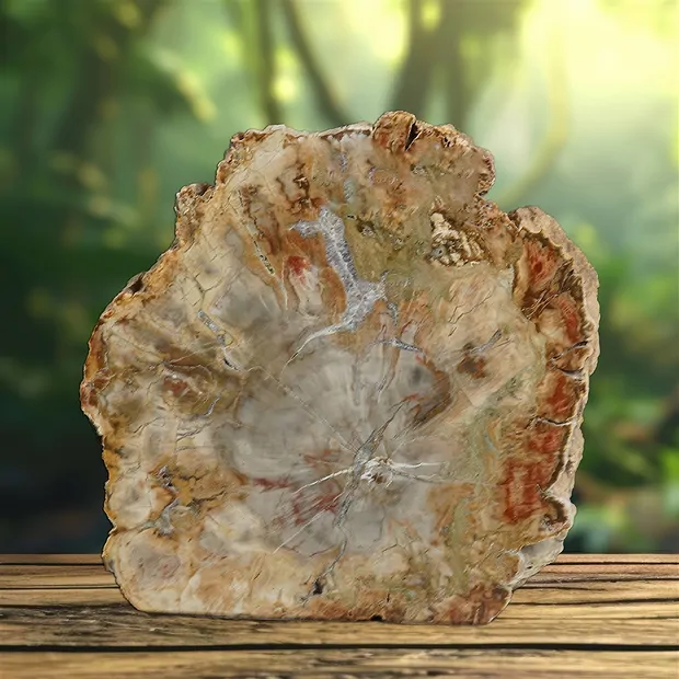 Anschliff versteinertes Holz, 22 x 17cm, Unikat 022 | Marco Schreier