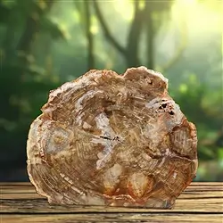 2804187023 One side polished piece Petrified Wood, 20 x 18cm, unique 023 | Marco Schreier