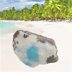 2804196011 Pièces polies d'un côté Larimar, 7,0 x 3,5cm, Pièces uniques 011 | Marco Schreier