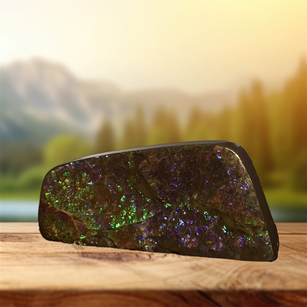 Ammolith-Anschliff Unikat 002 | Großhändler Edelsteine, Heilsteine & Schmuck