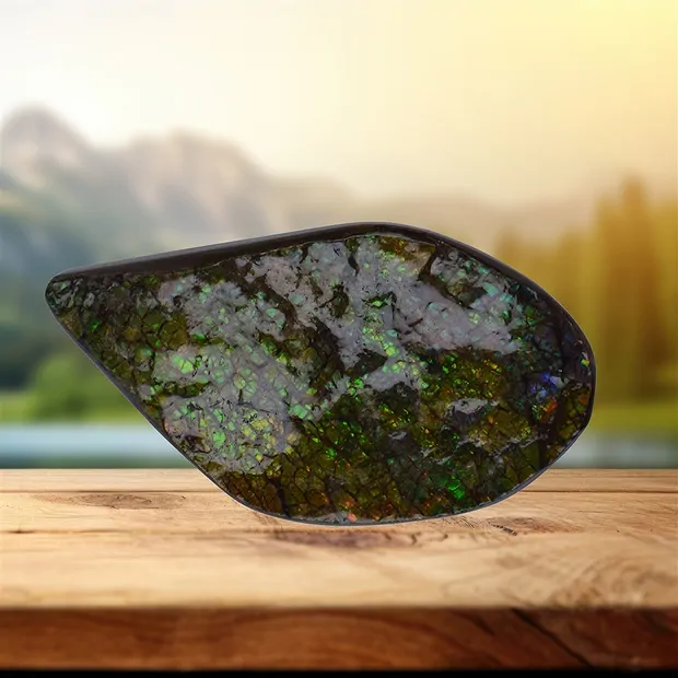 One side polished piece unique 084 | wholesaler gems, healing stones & jewelry