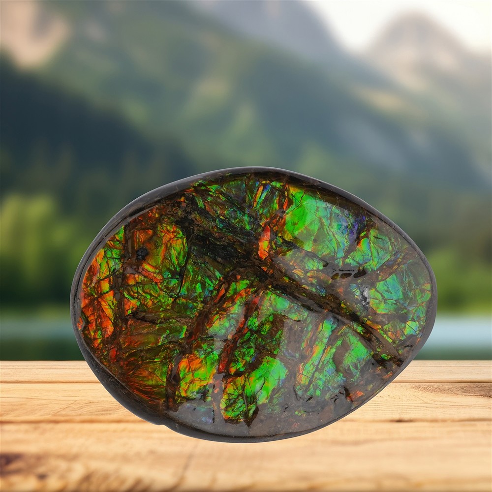 Pièces polies d'un côté en Ammolite 142, 7,0cm | Marco Schreier