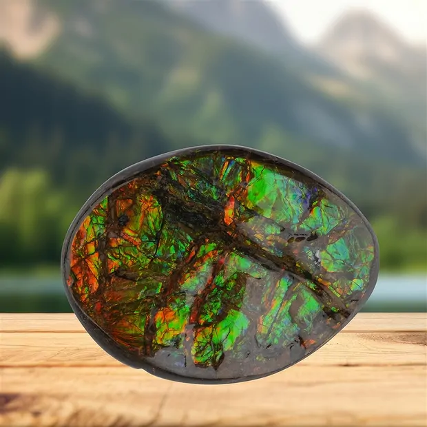 Pièces polies d'un côté en Ammolite 142, 7,0cm | Marco Schreier