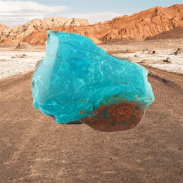 One side polished piece Atacama Opal, 7 x 5cm, unique 002 | Marco Schreier