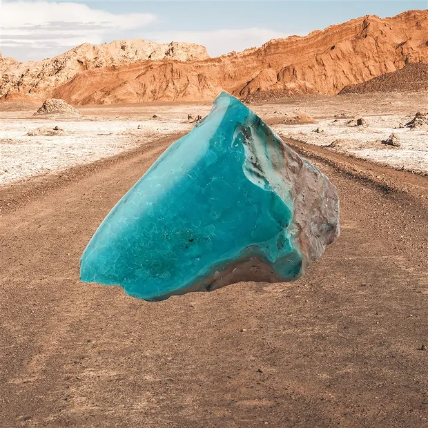 One side polished piece Atacama Opal, 6 x 4cm, unique 010 | Marco Schreier