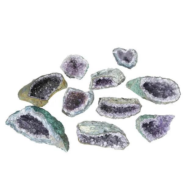 Amethyst druses unique 578 / Lot 10 (10 pc/PU) | gems, healing stones & jewelry