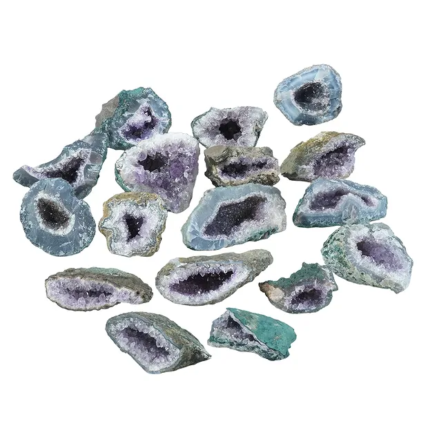 Amethyst druses unique 579 / Lot 11 (17 pc/PU) | gems, healing stones & jewelry
