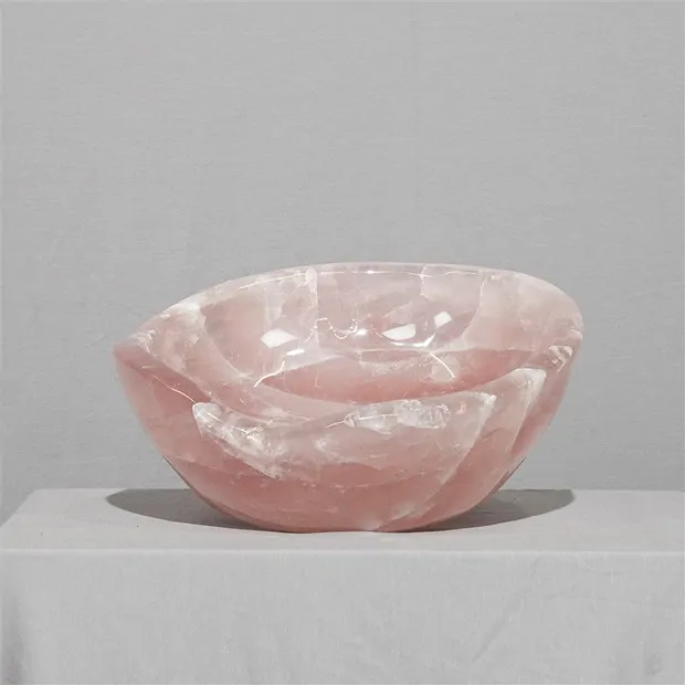 Rosenquarz-Schale Unik. 003  | Großhändler Edelsteine, Heilsteine & Schmuck