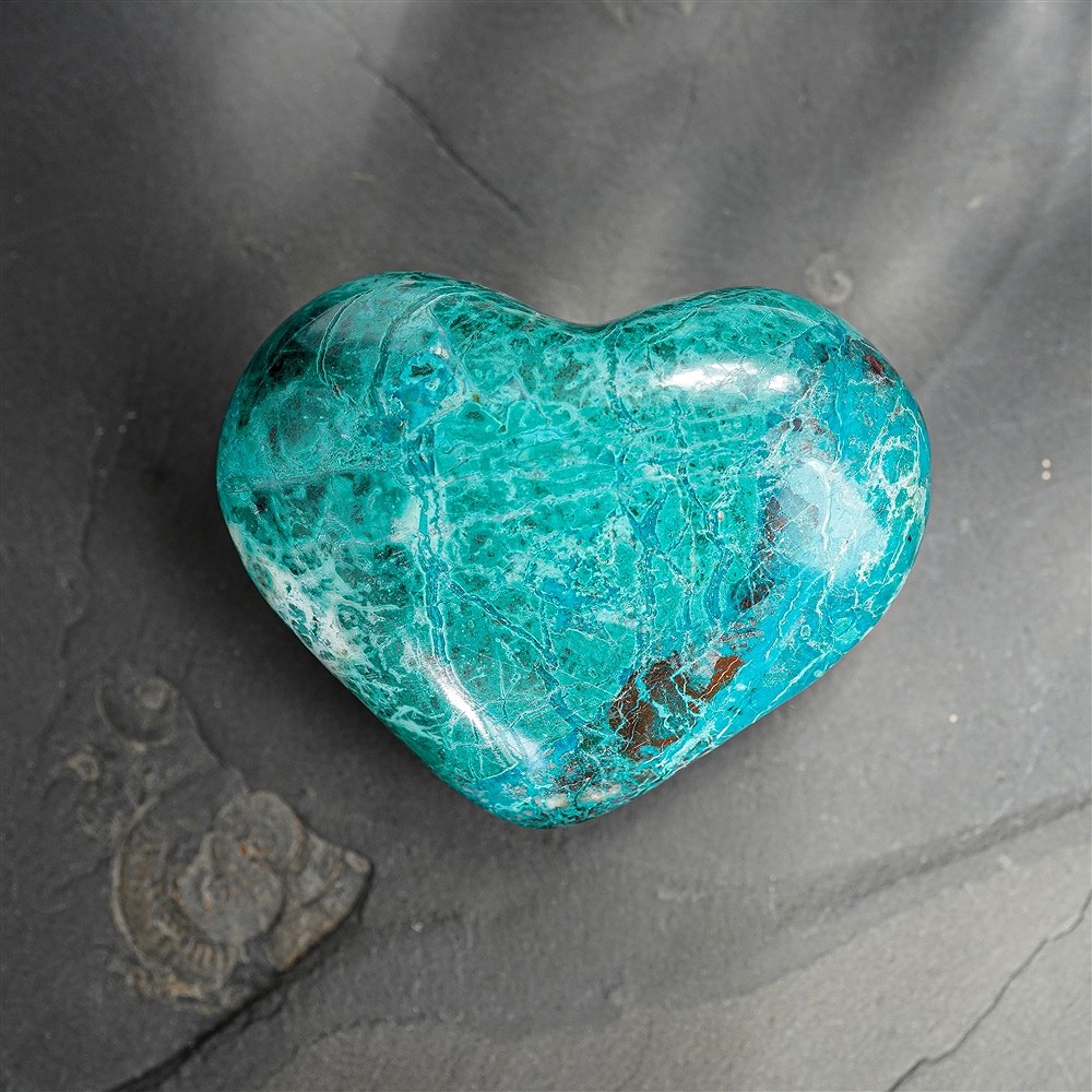 Corazón de crisocola (estabilizado), 08 x 06cm, único 005 | Marco Schreier