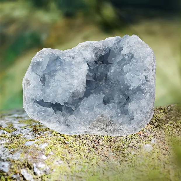 Coelestin-Druse Unikat 047, 15 x 15cm | Edelsteine, Heilsteine & Schmuck-Handel