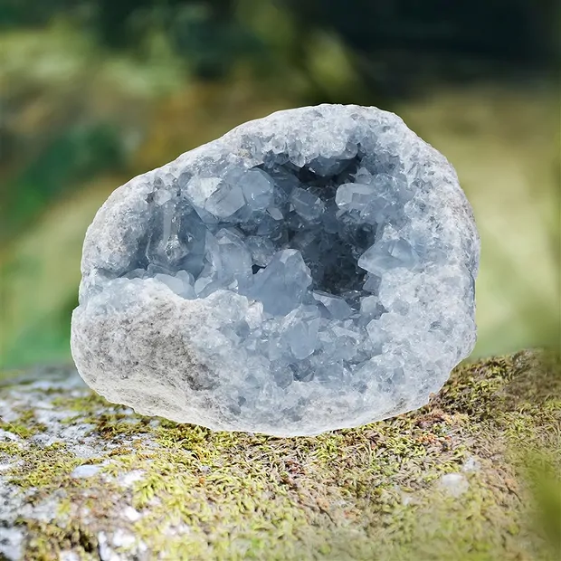 Coelestine druse unique 049, 17 x 15cm | Schreier gems, healing stones & jewelry