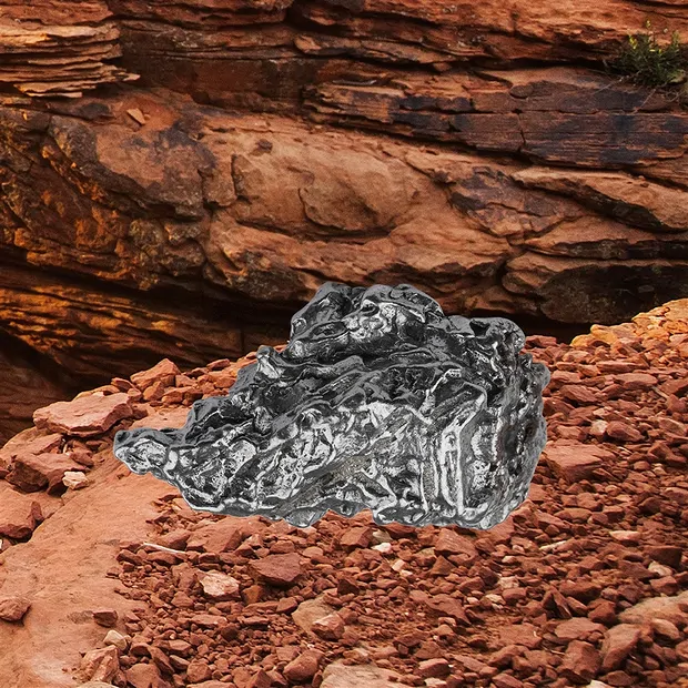 Meteorit (Campo del Cielo) Unikat 078, 5,9cm | Edelsteine, Heilsteine & Schmuck