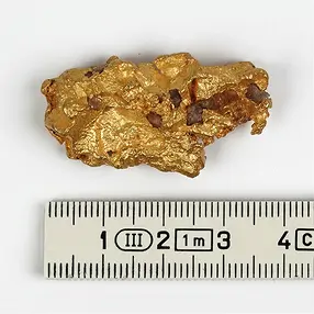 Pepita de oro Australia Oro Triángulo único 36,7g único 069 | Marco Schreier