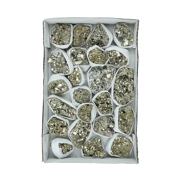 Pyrite steps Flat UNIKAT 060 | wholesale supplier gems, healing stones & jewelry