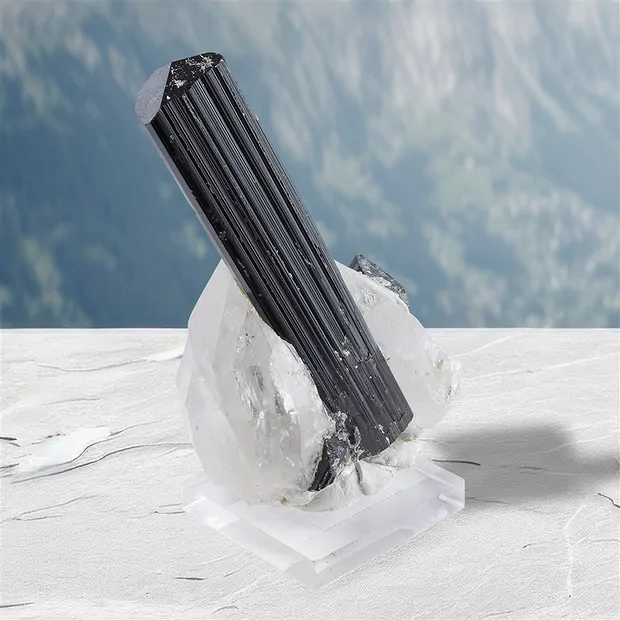 Cristal Schorl (Skardu), 7,0cm, Pièces uniques 006 | Marco Schreier