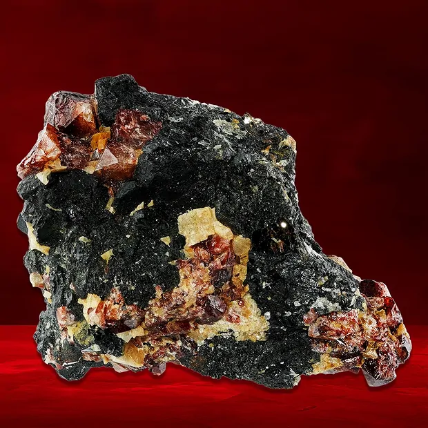 Zircon (hyacinth) on matrix unique 003 | Schreier gems, healing stones & jewelry