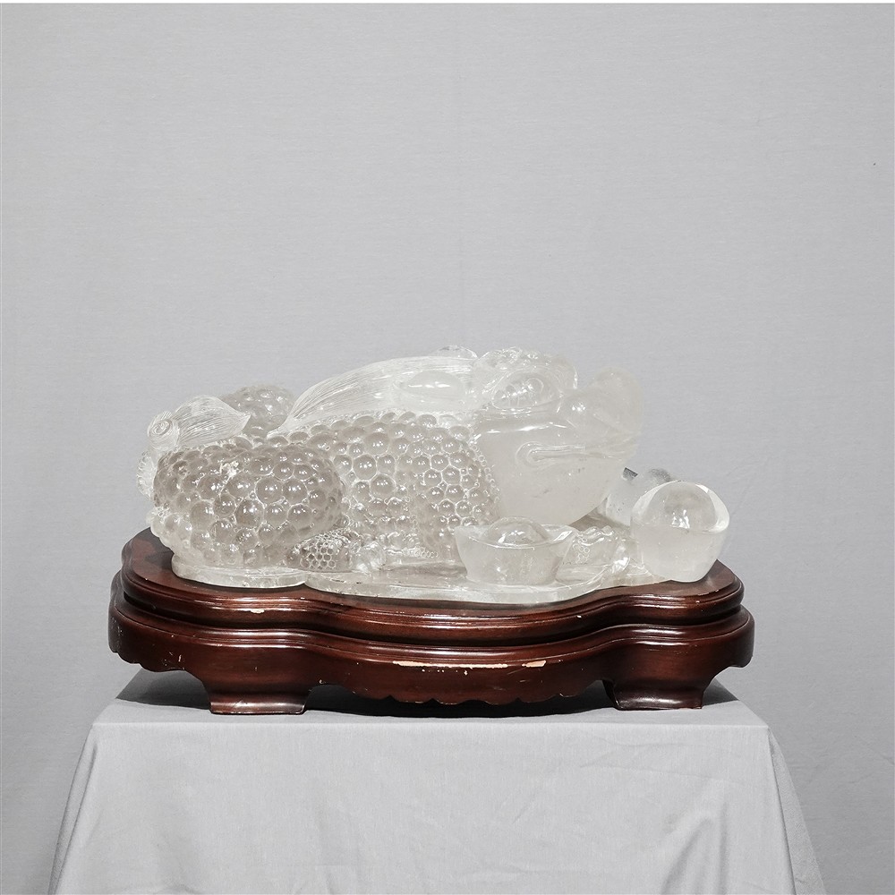 Gravur Bergkristall Frosch Unikat 001 | Edelsteine, Heilsteine & Schmuck-Handel