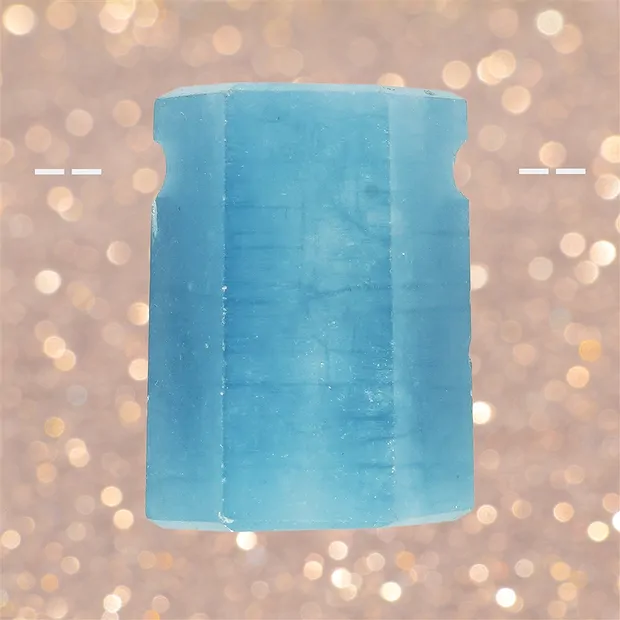 Aguamarina pulida cristal perforada única 082 | Marco Schreier