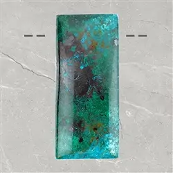 2811051001 Cabochon gebohrt Chrysocoll (stab.) Unikat 001 | Marco Schreier