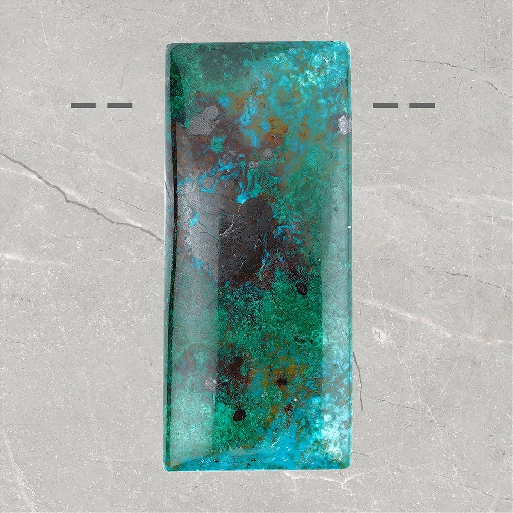 Cabochon drilled chrysocolla (stab.) unique 001 | gems, healing stones & jewelry