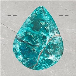 2811051006 Cabochon perc&#xE9; Chrysocolle (stab.) Pi&#xE8;ces uniques #006 | Marco Schreier