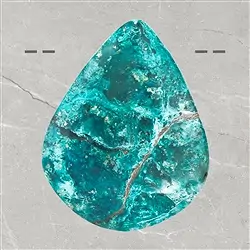 2811051006 Cabochon gebohrt Chrysocoll (stab.) Unikat #006 | Marco Schreier