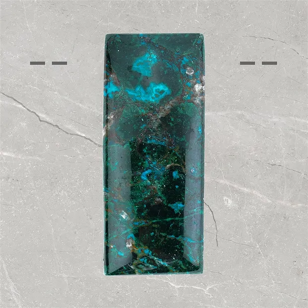 Cabochon drilled chrysocolla (stab.) unique 012 | gems, healing stones & jewelry