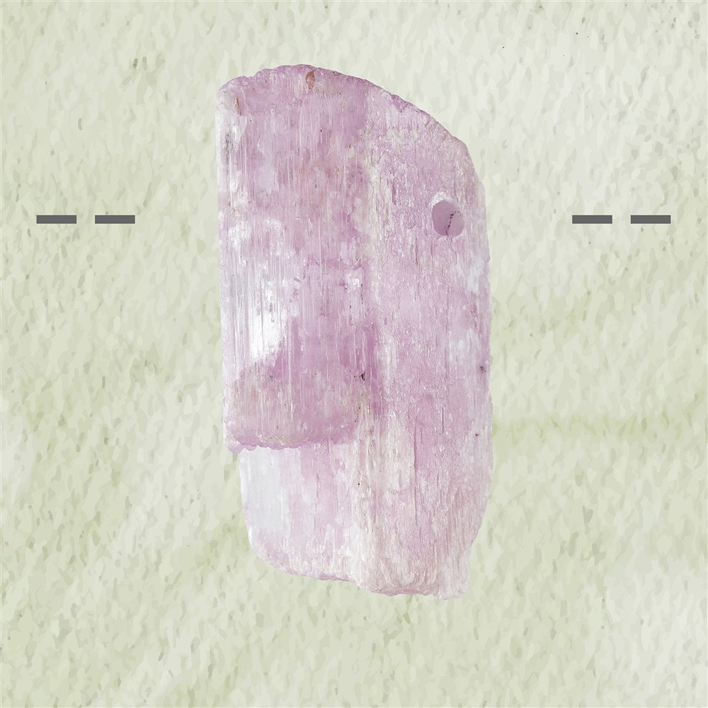 Crystal Kunzite drilled unique 032 | wholesaler gems, healing stones & jewelry