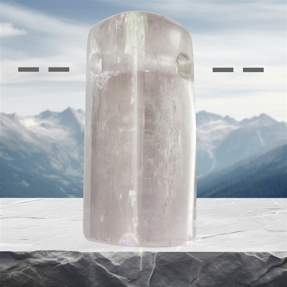 Kunzit poliert gebohrt, Unikat 053 | Großhandel Edelsteine, Heilsteine & Schmuck