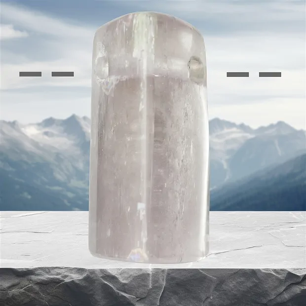 Kunzite poli percé, Pièces uniques 053 | Marco Schreier