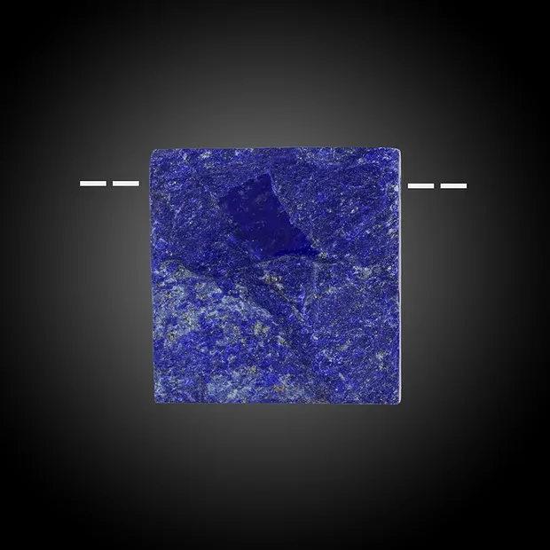 Cabochon brut/poli Lapis-lazuli percé Pièces uniques 041 | Marco Schreier