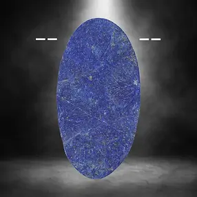 Cabochon grezzo/lucido di Lapislazzuli forato unico 044 | Marco Schreier