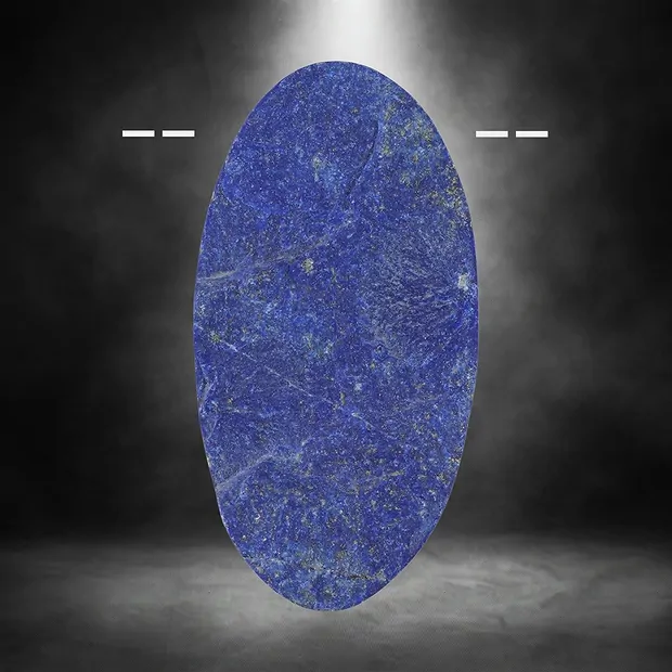 Cabochon grezzo/lucido di Lapislazzuli forato unico 044 | Marco Schreier