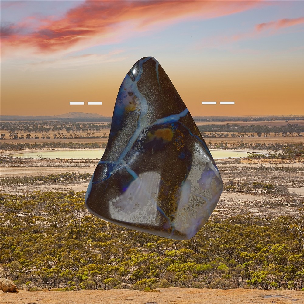 Opale de boulder Australie percée Pièces uniques 221 | Marco Schreier
