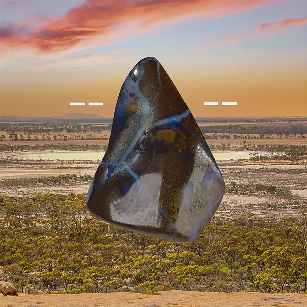 Opale de boulder Australie percée Pièces uniques 221 | Marco Schreier