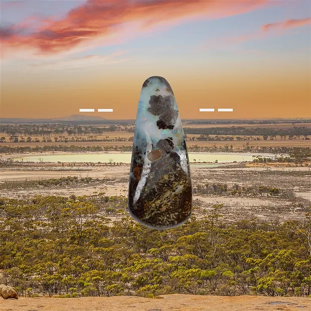 Opale de boulder Australie percée Pièces uniques 240 | Marco Schreier