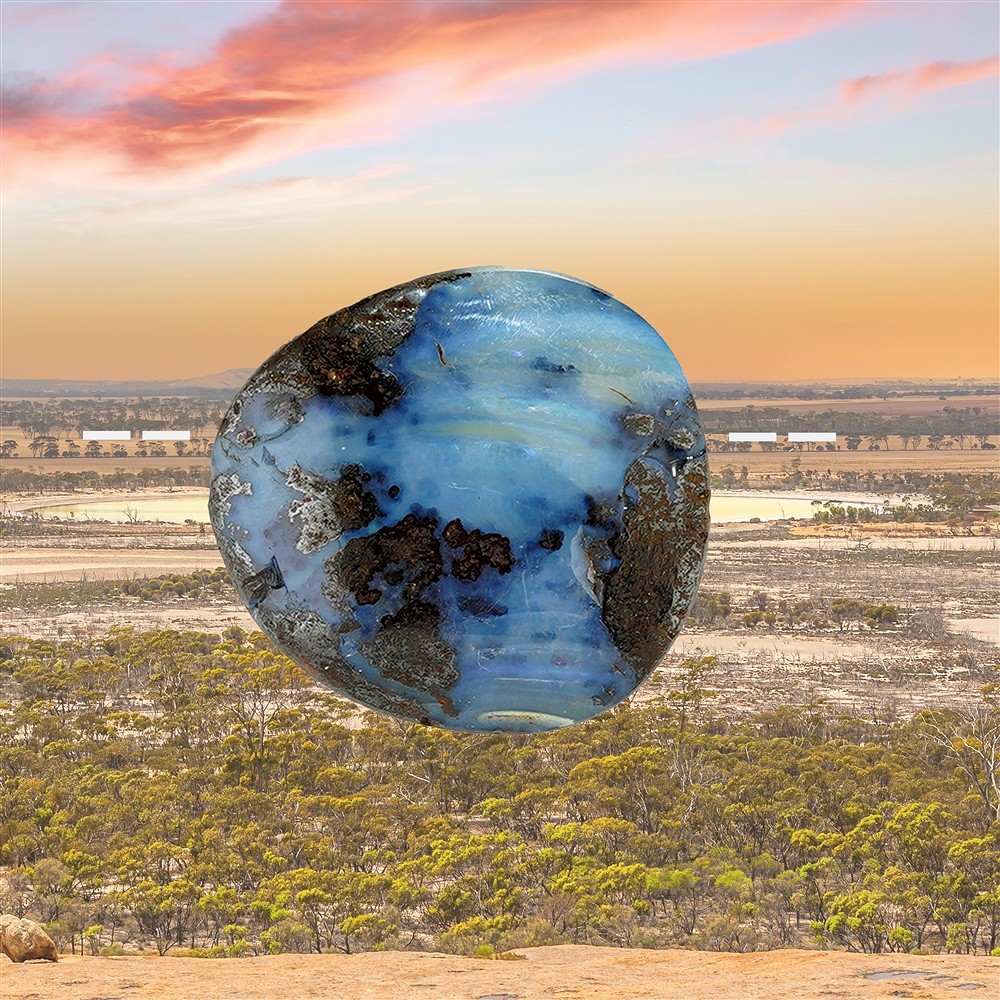Boulder-Opal Australien gebohrt Unikat 255 | GH Edelsteine, Heilsteine & Schmuck